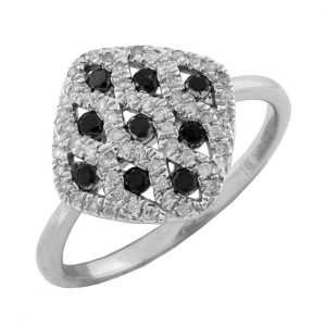 BLACK DIAMOND & DIAMOND RING