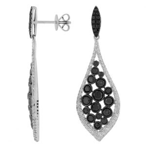 DIAMOND &BLACK DIAMOND EARRING
