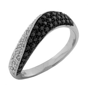 BLACK DIAMOND & DIAMOND RING