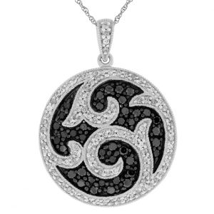 BLACK DIAMOND & DIA PENDANT