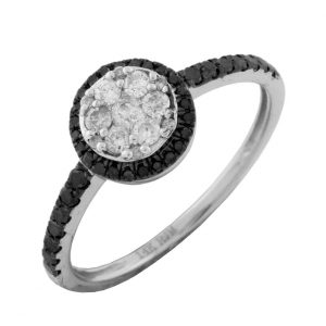 BLACK DIAMOND & DIAMOND RING