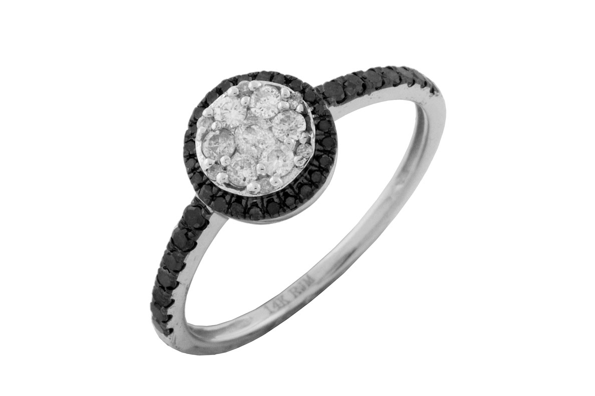 BLACK DIAMOND & DIAMOND RING