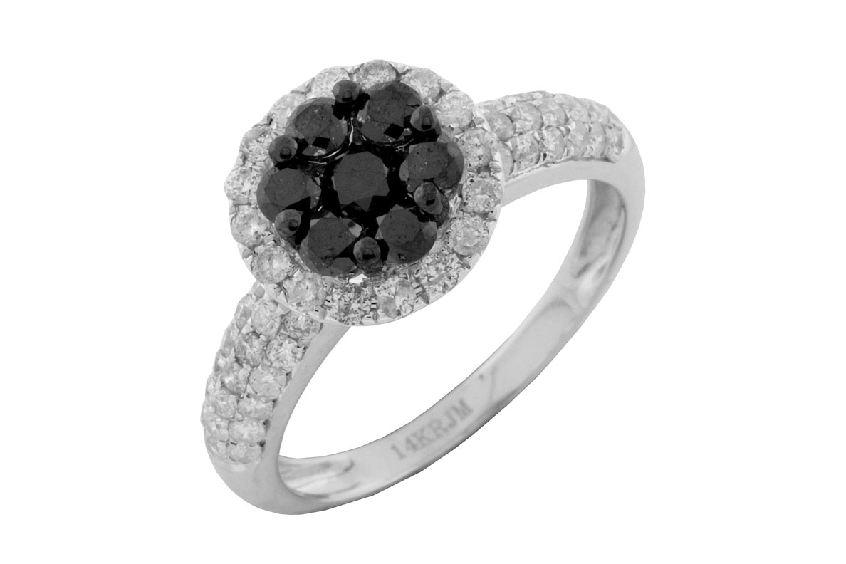 BLACK DIAMOND & DIAMOND RING