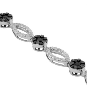 BLACK DIAMOND & DIA BRACELET
