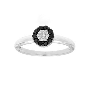 BLACK DIAMOND & DIAMOND RING
