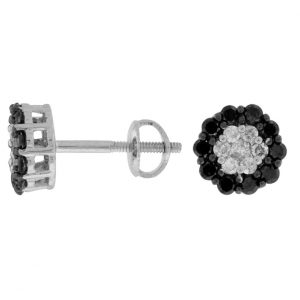 DIAMOND &BLACK DIAMOND EARRING