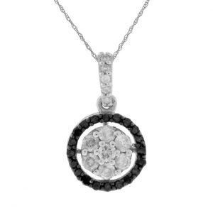 BLACK DIAMOND & DIA PENDANT