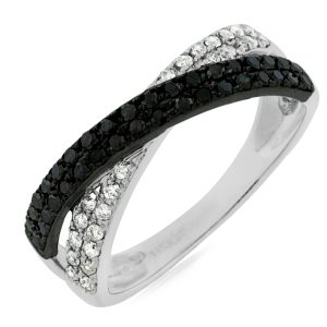 BLACK DIAMOND & DIAMOND RING