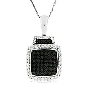 DIAMOND &BLACK DIAMOND PENDANT