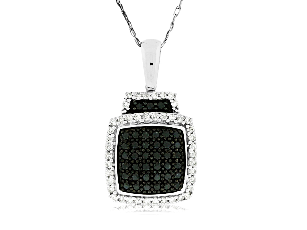 DIAMOND &BLACK DIAMOND PENDANT