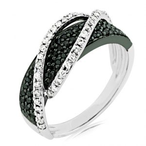 DIA & BLACK DIA WEDDING RING