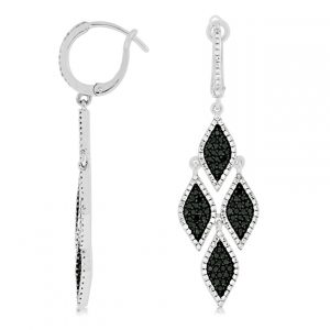 DIAMOND &BLACK DIAMOND EARRING