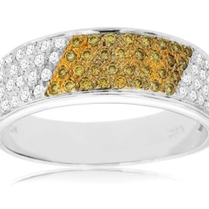 YELLOW DIAMOND & DIAMOND RING