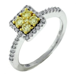 YELLOW DIAMOND & DIAMOND RING