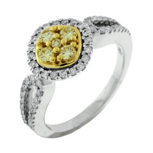 YELLOW DIAMOND & DIAMOND RING