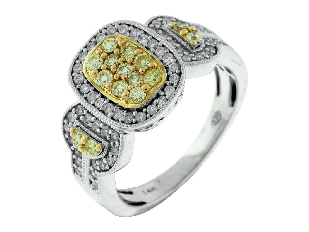 YELLOW DIAMOND & DIAMOND RING