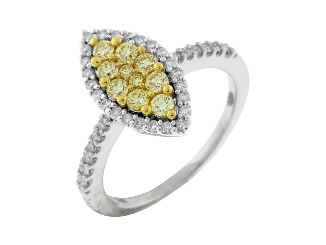 YELLOW DIAMOND & DIAMOND RING