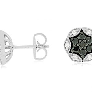 DIAMOND &BLACK DIAMOND EARRING