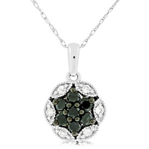 DIAMOND &BLACK DIAMOND PENDANT