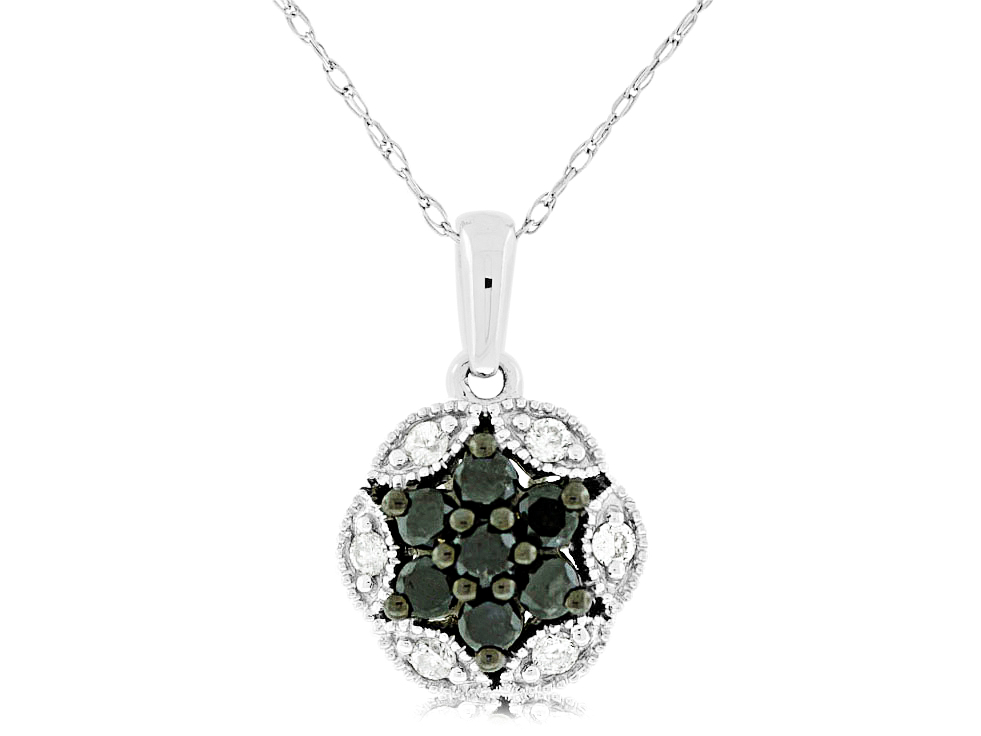 DIAMOND &BLACK DIAMOND PENDANT