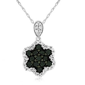 DIAMOND &BLACK DIAMOND PENDANT