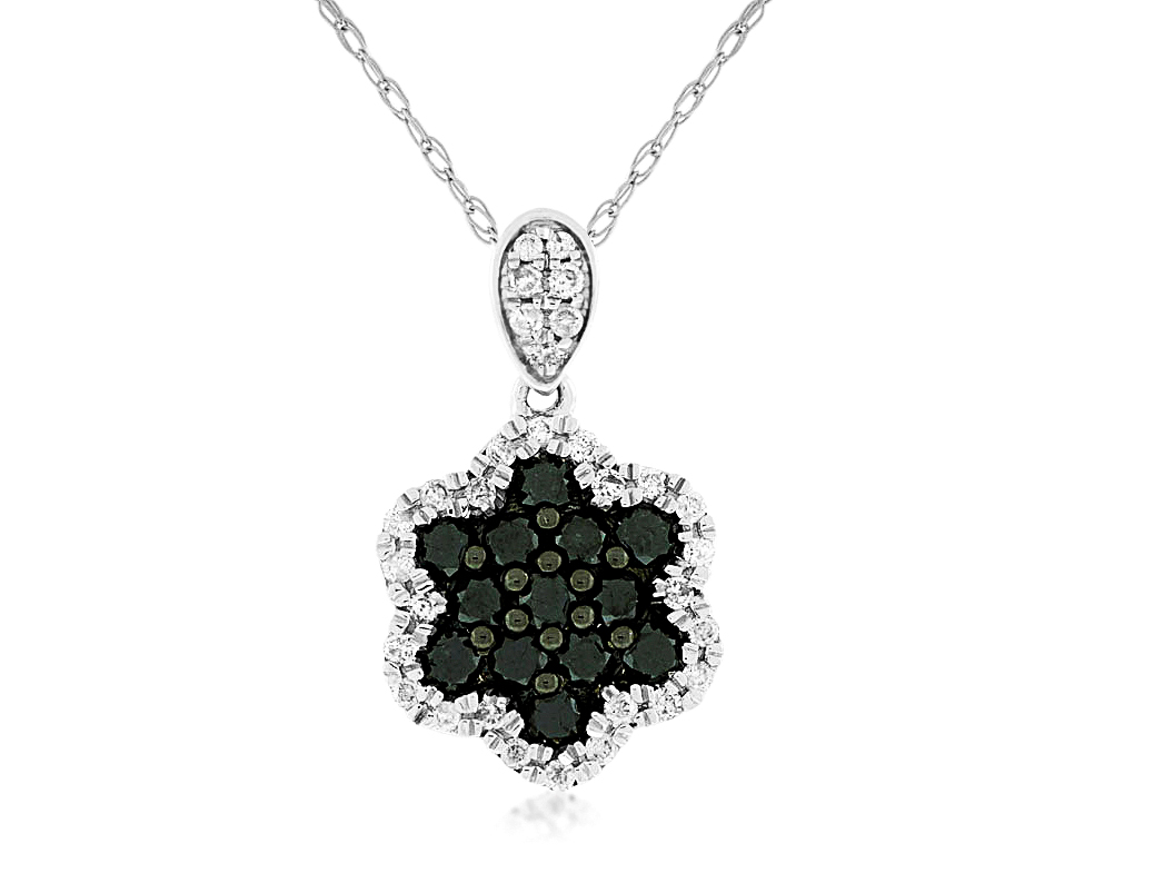 DIAMOND &BLACK DIAMOND PENDANT