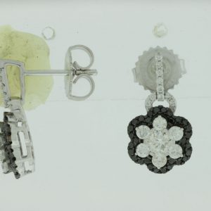 DIAMOND &BLACK DIAMOND EARRING