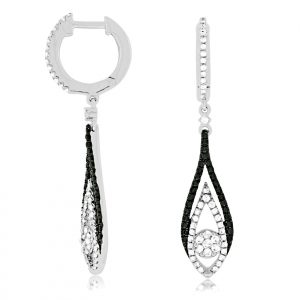 DIAMOND &BLACK DIAMOND EARRING