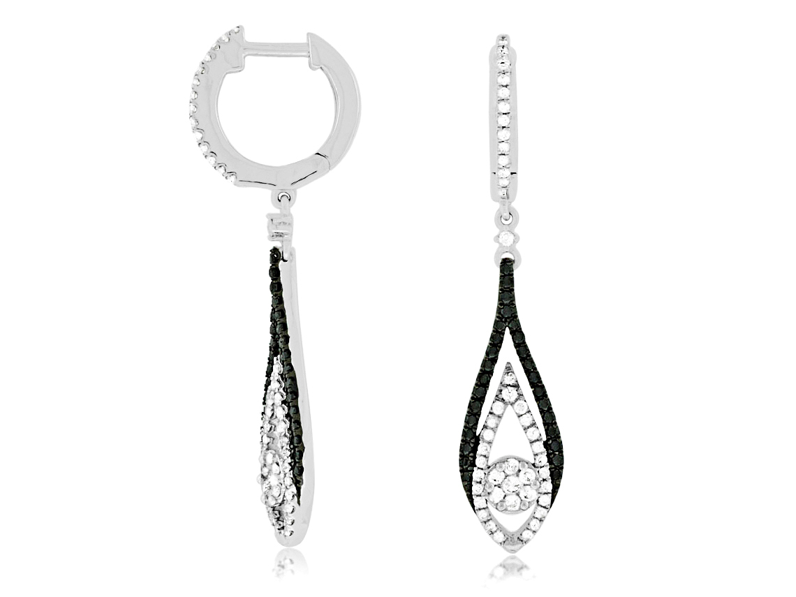 DIAMOND &BLACK DIAMOND EARRING