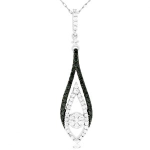 DIAMOND &BLACK DIAMOND PENDANT