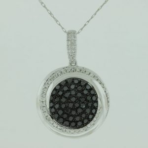 DIAMOND &BLACK DIAMOND PENDANT