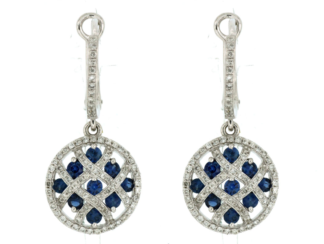 SAPPHIRE & DIAMOND EARRING