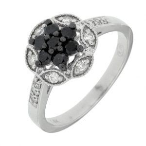 BLACK DIAMOND & DIAMOND RING