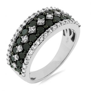 BLACK DIAMOND & DIAMOND RING