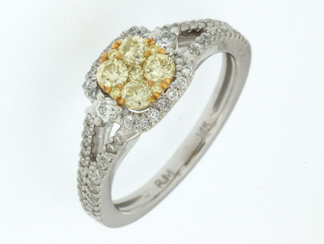 YELLOW DIAMOND & DIAMOND RING