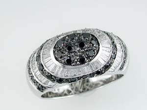 BLACK DIAMOND & DIAMOND RING
