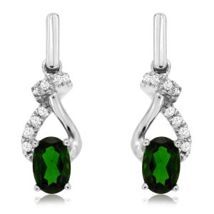 RUSSALITE & DIAMOND EARRING