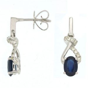 SAPPHIRE & DIAMOND EARRING