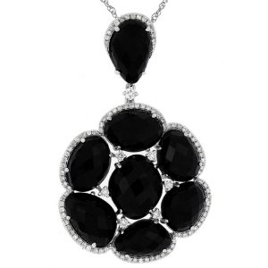 ONYX & DIAMOND PENDANT