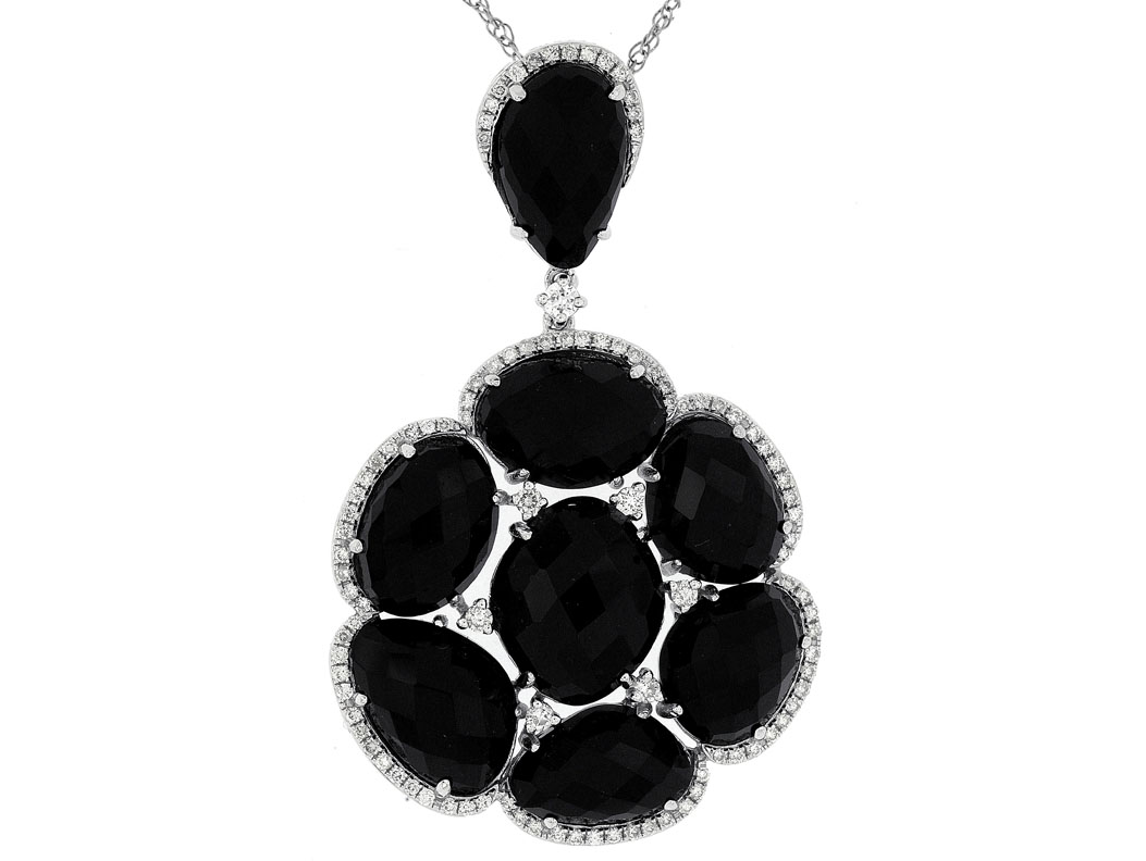 ONYX & DIAMOND PENDANT
