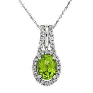PERIDOT & DIAMOND PENDANT