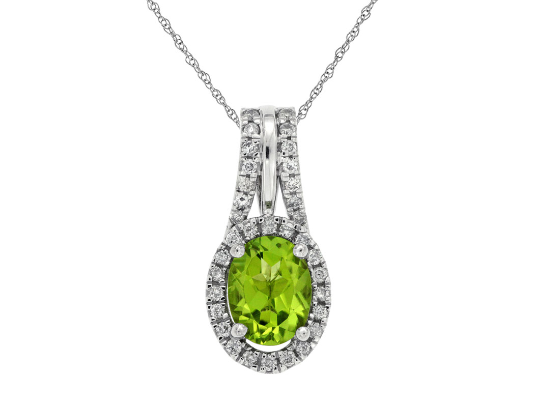 PERIDOT & DIAMOND PENDANT