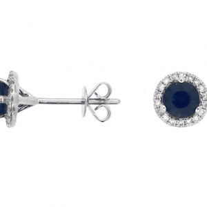 SAPPHIRE & DIAMOND EARRING