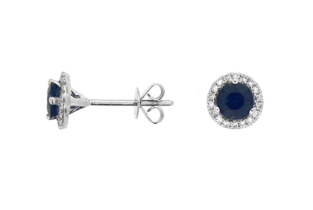 SAPPHIRE & DIAMOND EARRING
