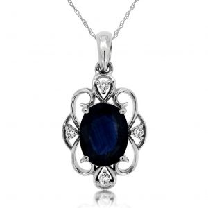 SAPPHIRE & DIAMOND PENDANT