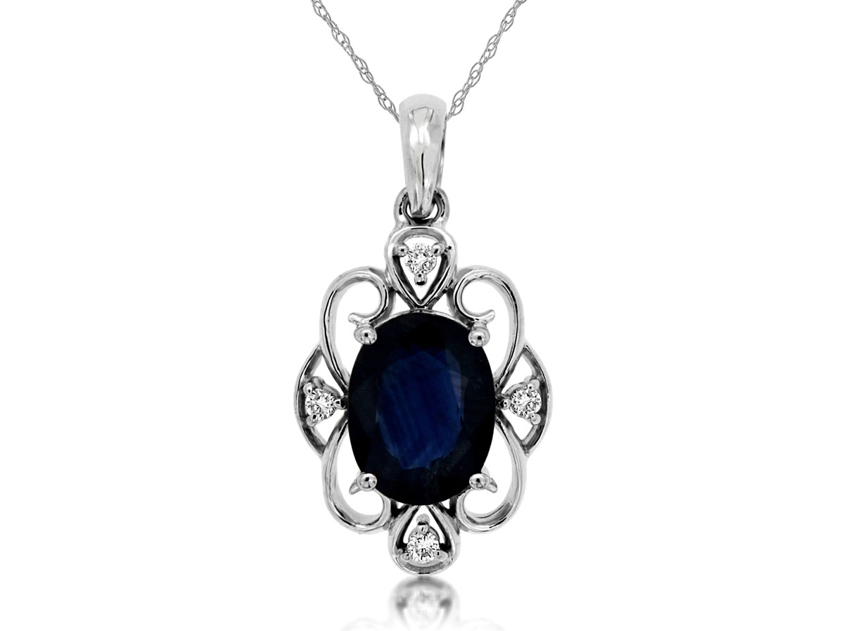 SAPPHIRE & DIAMOND PENDANT