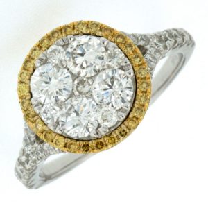 YELLOW DIAMOND & DIAMOND RING