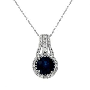 SAPPHIRE & DIAMOND PENDANT
