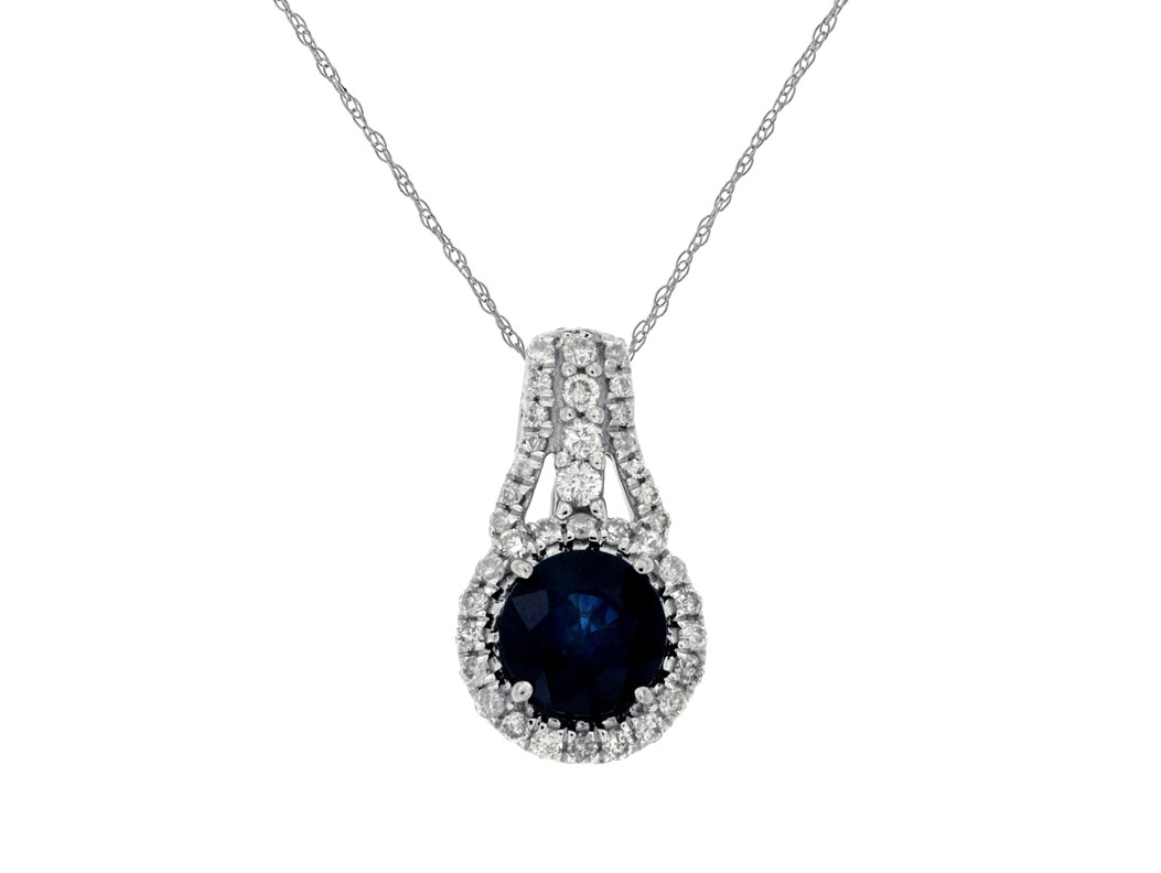 SAPPHIRE & DIAMOND PENDANT