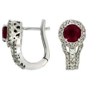 RUBY & DIAMOND EARRING